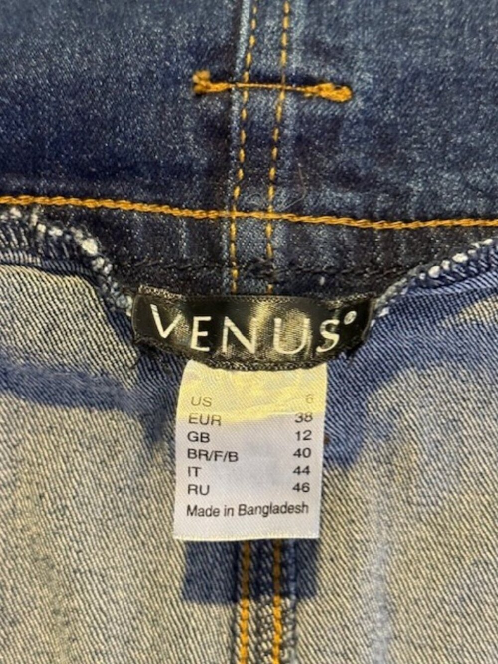 VENUS Denim Zip Front Stretch Dress Size 6 - Picture 10 of 10